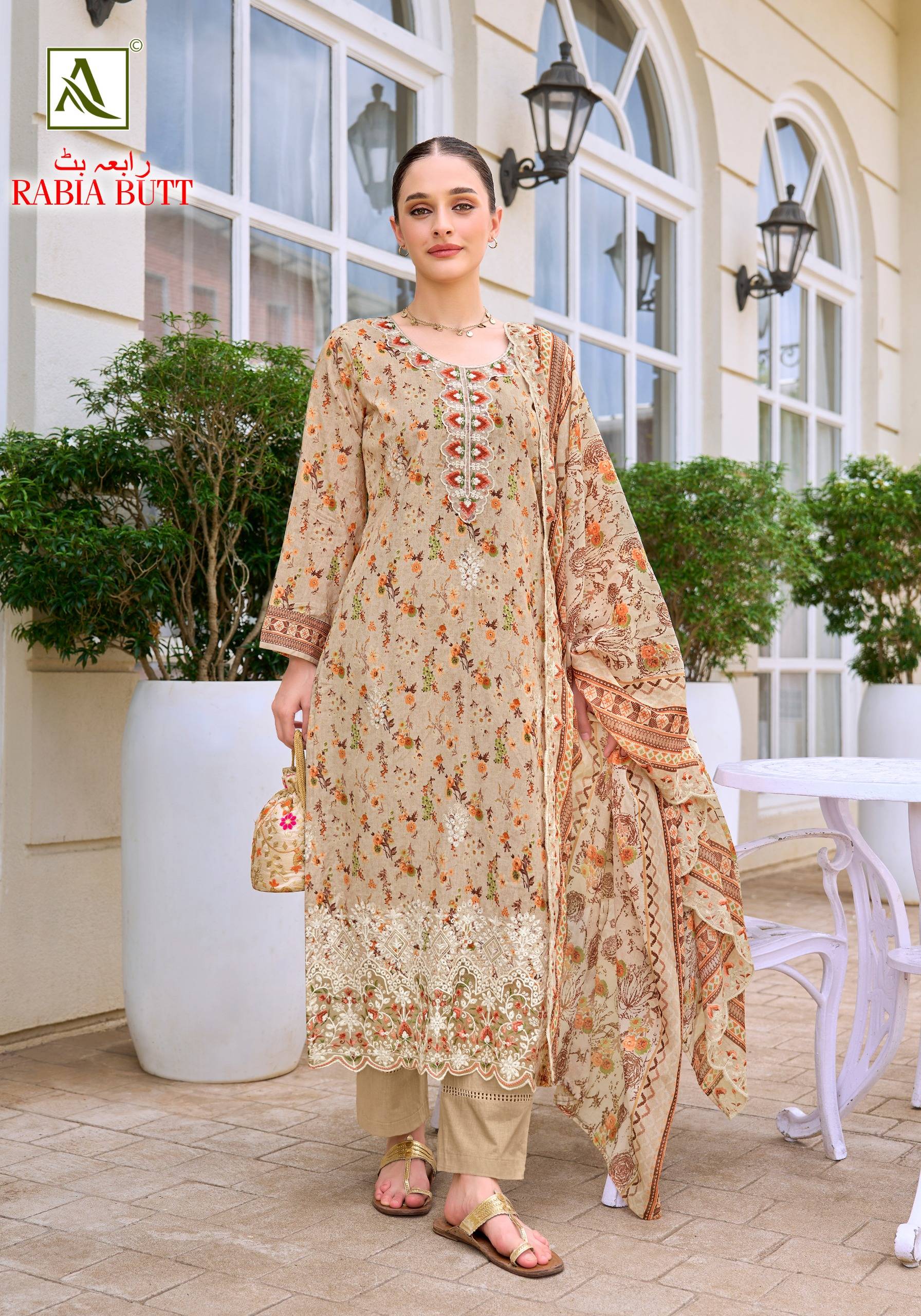 RABIA BUTT BY ALOK SUIT 01 To 08 Series Beautiful Festive Suits Stylish Colorful Fancy Casual Wear & Ethnic Wear Pure Cambric Cotton Dresses At Wholesale Price